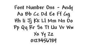 Font 1 - Andy